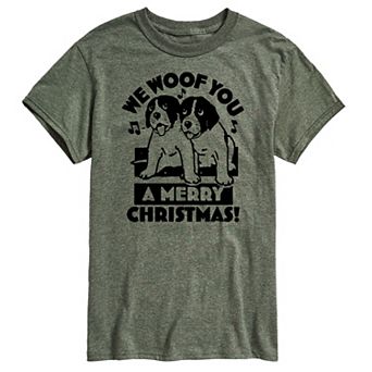 Men's We Woof You Merry Christmas Graphic Tee