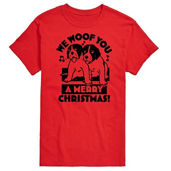 Men's We Woof You Merry Christmas Graphic Tee