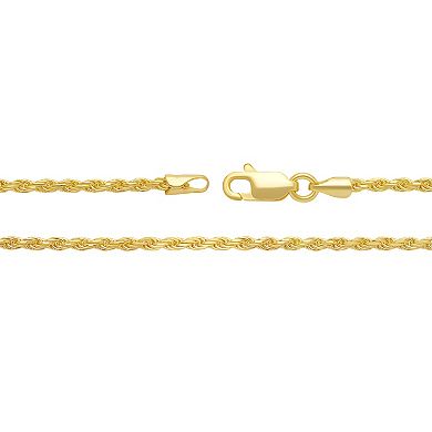 PRIMROSE 24k Gold Over Silver 20-in. Rope Chain