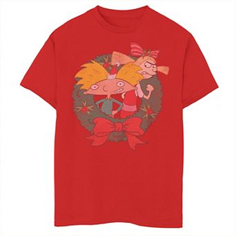 Boys 6-20 Hey Arnold Christmas Helga Wreath Graphic Tee