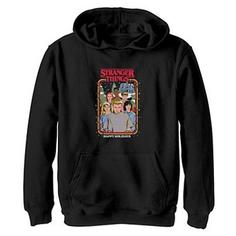 Boys 8-20 Stranger Things Happy Holidays Group Portrait Hoodie