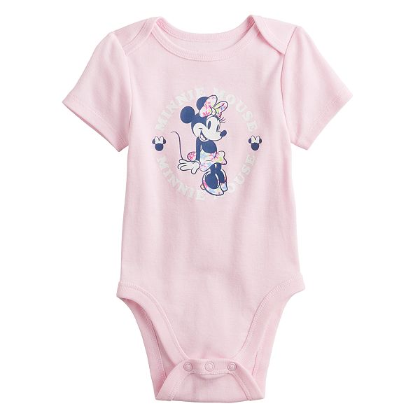 Disney's Minnie Mouse Baby Girl Short Sleeve Lapped Shoulder Bodysuit by  Jumping Beans®