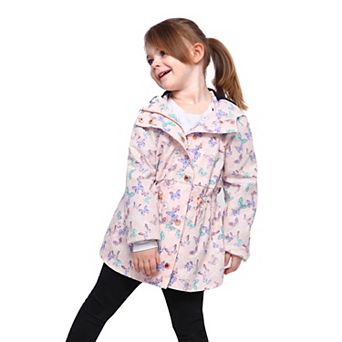 Girls' Rokka&Rolla Lightweight Rain Jacket Trench Coat
