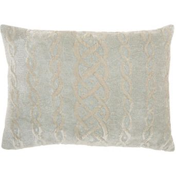Mina Victory Life Styles Velvet Interlock 14" x 20" Indoor Throw Pillow