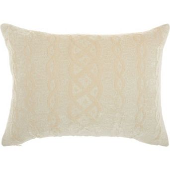 Mina Victory Life Styles Velvet Interlock 14" x 20" Indoor Throw Pillow