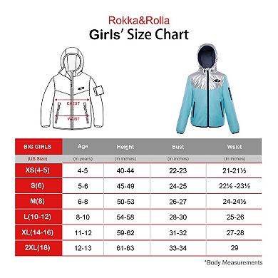 Girls' Rokka&Rolla Lightweight Windbreaker Jacket