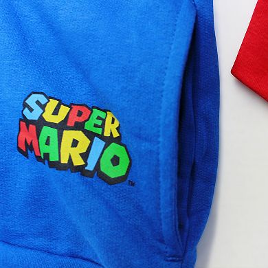 Boys 8-20 Nintendo Super Mario Bros Overall Zip Hoodie