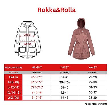 Women's Rokka&Rolla Anorak Safari Jacket Light Utility Trenchcoat