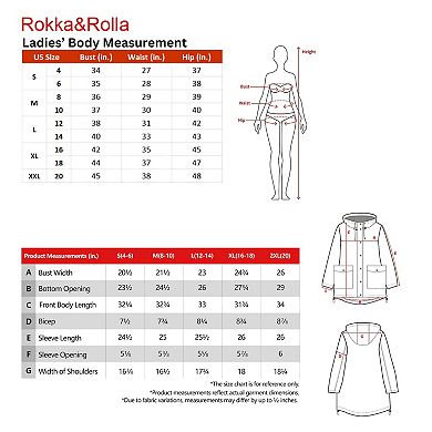 Women's Rokka&Rolla Waterproof Rain Coat Rubberized Jacket