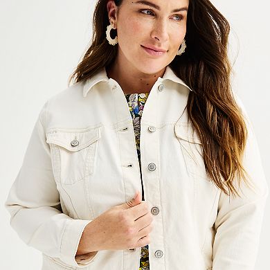 Plus Size Sonoma Goods For Life® Denim Button Up Jacket