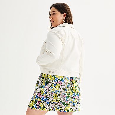 Plus Size Sonoma Goods For Life® Denim Button Up Jacket