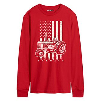 Men's Case IH American Flag Long Sleeve Graphic Tee