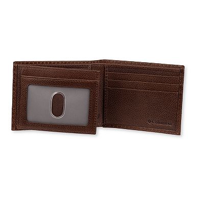 Men's Columbia RFID-Blocking Leather Bifold Traveler Wallet