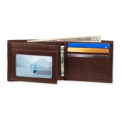 Men's Columbia RFID-Blocking Leather Bifold Traveler Wallet