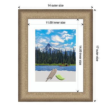 Amanti Art Elegant Brushed Bronze Narrow Picture Frame