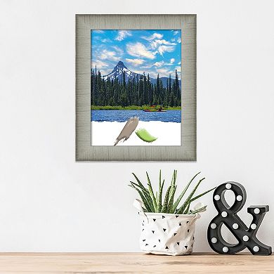 Amanti Art Elegant Brushed Pewter Narrow Picture Frame