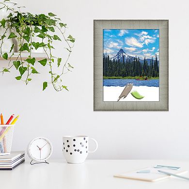 Amanti Art Elegant Brushed Pewter Narrow Picture Frame