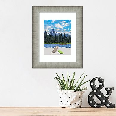 Amanti Art Elegant Brushed Pewter Narrow Picture Frame