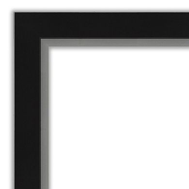 Amanti Art Eva Black Silver Narrow Picture Frame 