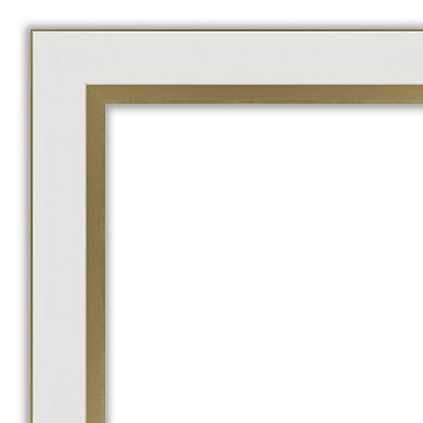 Amanti Art Eva White Gold Narrow Picture Frame