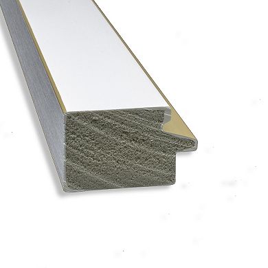 Amanti Art Eva White Gold Narrow Picture Frame