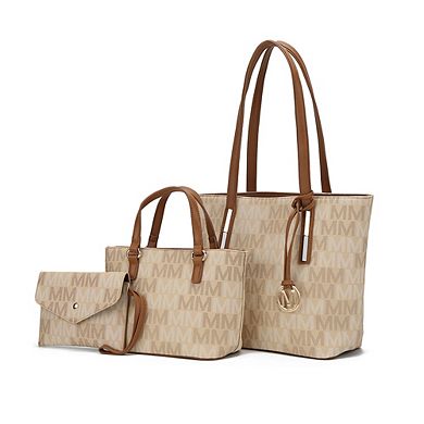 MKF Collection 3PC Aylet M Tote with Mini Bag and Wristlet Pouch by Mia K