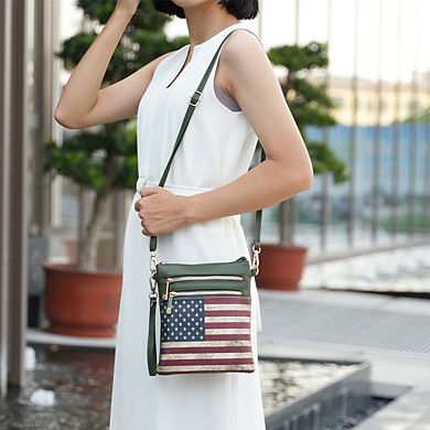 MKF Collection Genesis Printed Flag Womens Crossbody Bag by Mia K