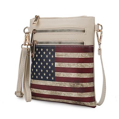 MKF Collection Genesis Printed Flag Womens Crossbody Bag by Mia K