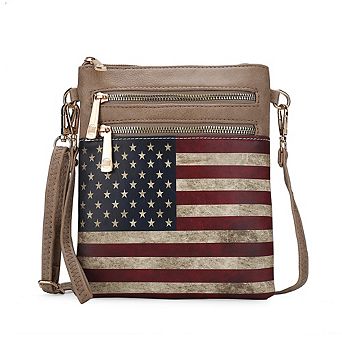 MKF Collection Genesis Printed Flag Womens Crossbody Bag by Mia K