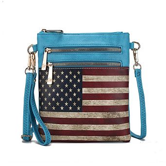 MKF Collection Genesis Printed Flag Womens Crossbody Bag by Mia K