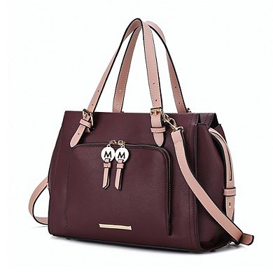 MKF Collection Elise Womens  Color-block Satchel Handbags by Mia k