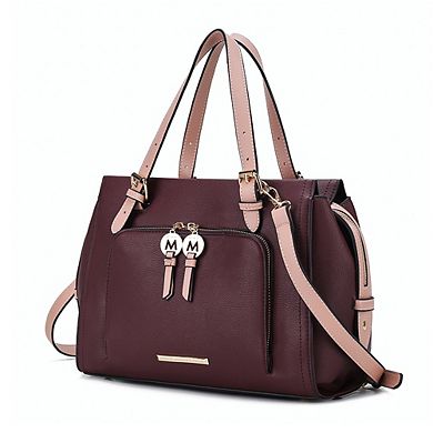 MKF Collection Elise Womens Color-block Satchel Handbags by Mia k