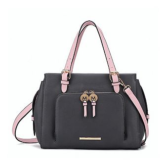 MKF Collection Elise Womens Color-block Satchel Handbags by Mia k