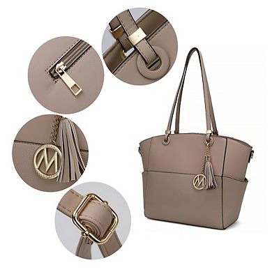 MKF Collection Prisha Vegan Leather Womens Tote Bag with Wallet by Mia K 2 PCS