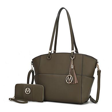 MKF Collection Prisha Womens Tote Bag with Wallet by Mia K 2 PCS