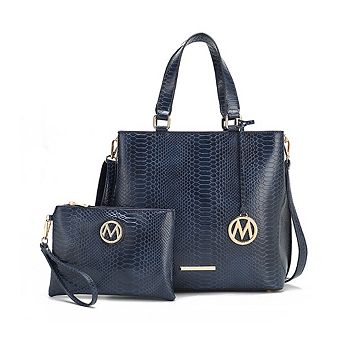 MKF Collection Beryl Snake-embossed Womens Tote Bag with Wristlet by Mia K