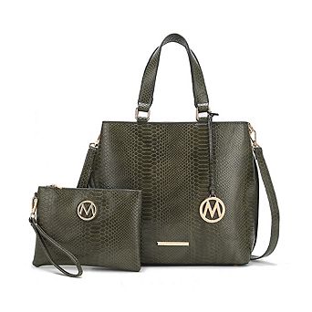 MKF Collection Beryl Snake-embossed Womens Tote Bag with Wristlet by Mia K