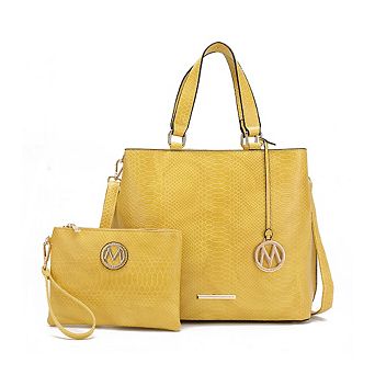 MKF Collection Beryl Snake-embossed Womens Tote Bag with Wristlet by Mia K