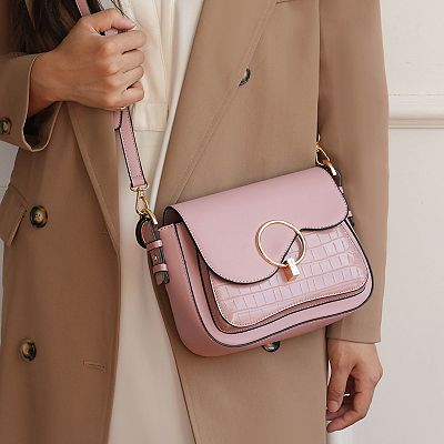 Bebe Aubrey buncha Croco Satchel