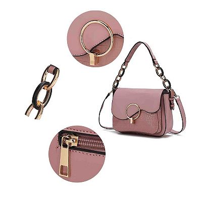 MKF Collection Fanta Croc Shoulder Handbag by Mia K