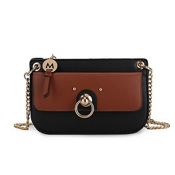 MKF Collection Jill Woman Color Block Crossbody Bag by Mia K
