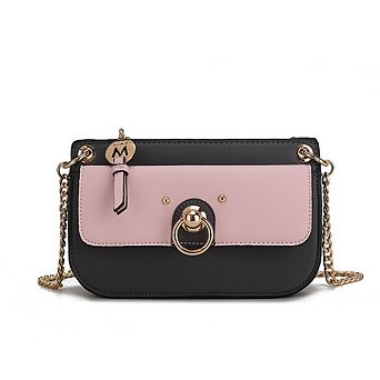MKF Collection Jill Woman Color Block Crossbody Bag by Mia K