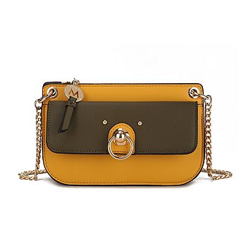 MKF Collection Jill Woman Color Block Crossbody Bag by Mia K