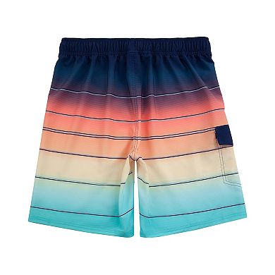 Men's Rokka&rolla 9-in. No Mesh Liner Board Shorts Elastic Waist Quick Dry Swim Trunks Upf 50+