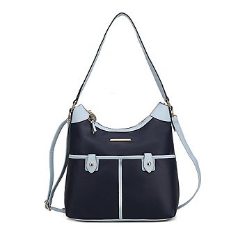 MKF Collection Harper Color Block Womens Shoulder Bag by Mia K