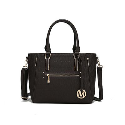 Mia K Collection Black Chain Strap offers Satchel