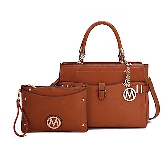 MKF Collection Tenna Womens Satchel Bag with Wristlet by Mia K