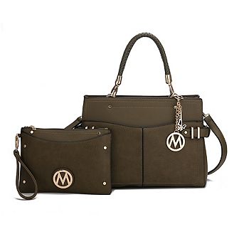 MKF Collection Tenna Womens Satchel Bag with Wristlet by Mia K