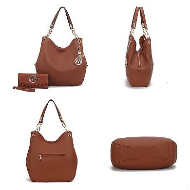 MKF Collection Ashley Womens Hobo Shoulder Bag with Wallet 2 pieces by Mia K