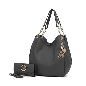 MKF Collection Ashley Women’s Hobo Shoulder Bag and Wallet 2 pc Set by Mia K